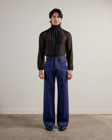Asher Navy Ponte Boot Cut Trouser
