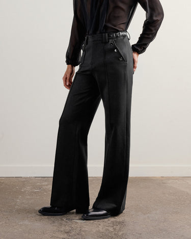 Asher Black Ponte Boot Cut Trouser