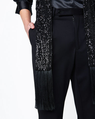 Star Black Sequin Scarf