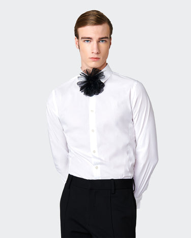 Sutton Black Organza Flower