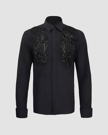 Nyx Black Beaded Couture Shirt