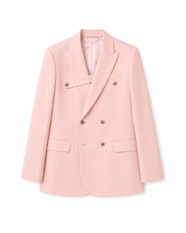 Logan Blush Pink Wool Suit- Runway Style / Made to Order
