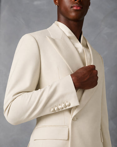 HAYDEN IVORY & BLACK CLASSIC SUIT - Made to order