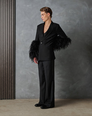 THE DORIAN FEATHER SLEEVE JACKET - Made to order