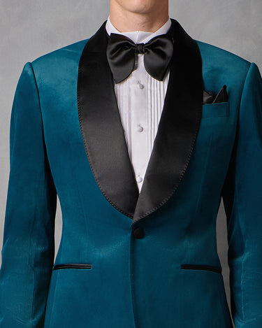 THEODORE TEAL VELVET DINNER SUIT - MADE TO ORDER