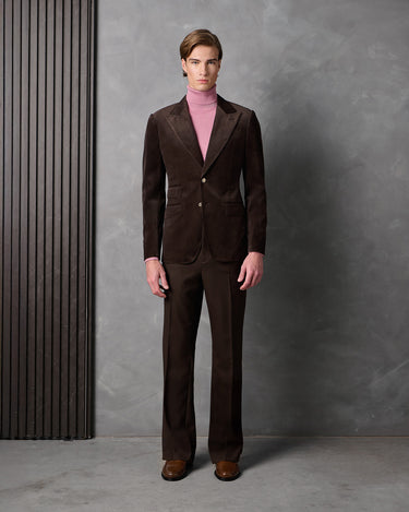 BECKHAM CHOCOLATE VELVET JACKET - MADE TO ORDER