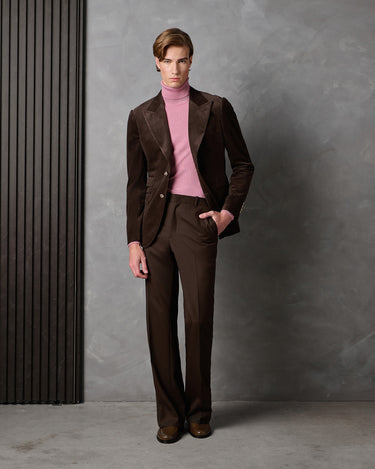 BECKHAM CHOCOLATE VELVET JACKET - MADE TO ORDER