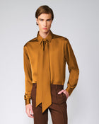 Ricardo Copper Satin Shirt/Scarf