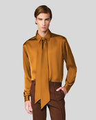 Ricardo Copper Satin Shirt/Scarf
