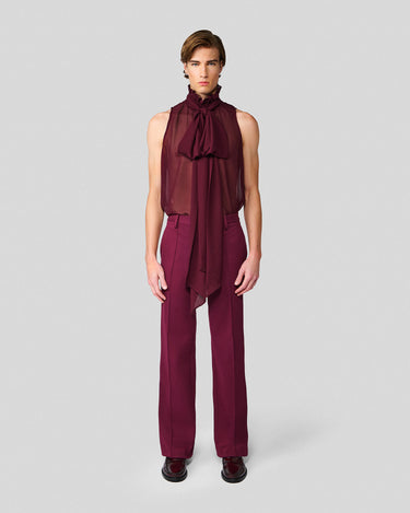 Helios Wine Chiffon Top/Scarf