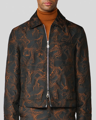 Avalon Copper Jacquard Zip Jacket