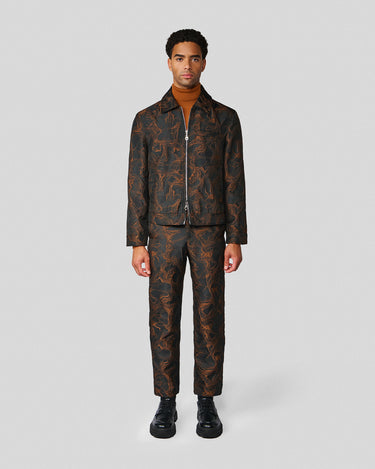 Avalon Copper Jacquard Zip Jacket