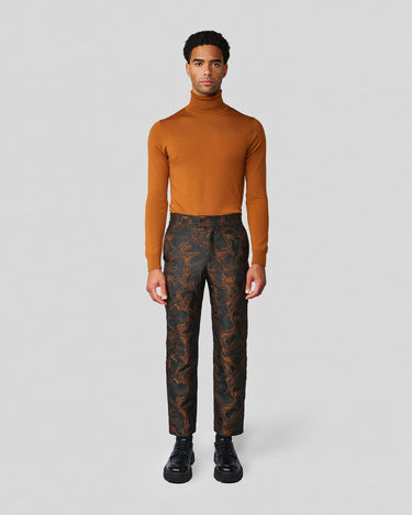 Frederico Copper Jacquard Slim Pant