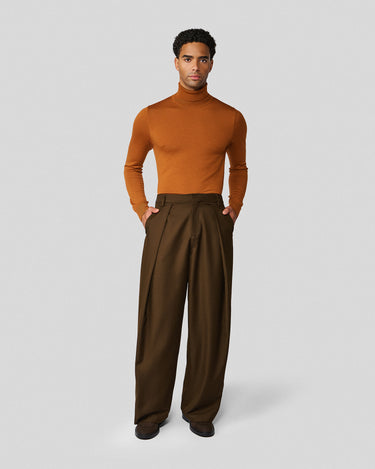 Heath Chocolate Pleated Trouser