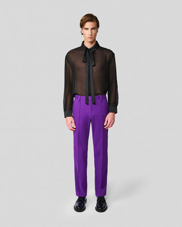 Ignacio Black Chiffon Shirt/Tie