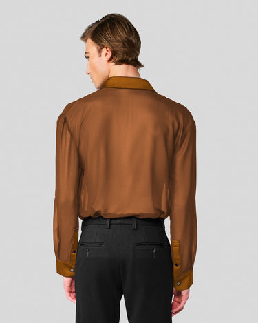 Ignacio Copper Chiffon Shirt/Tie