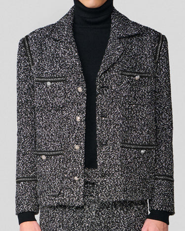 Atticus Black & White Sequin Tweed Jacket