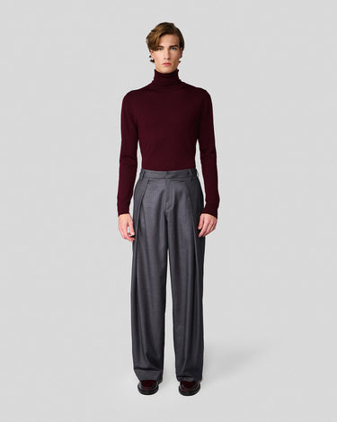 Heath Charcoal Pleated Trouser