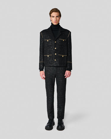 Atticus Black Sequin Tweed Jacket