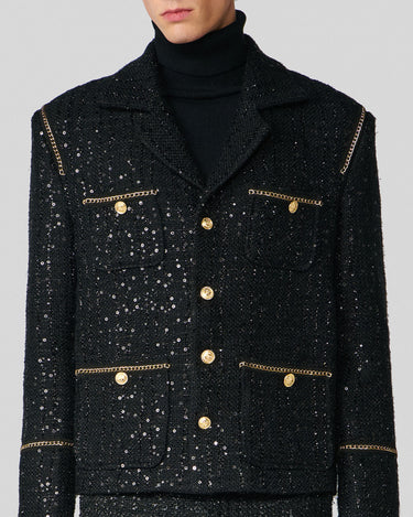 Atticus Black Sequin Tweed Jacket