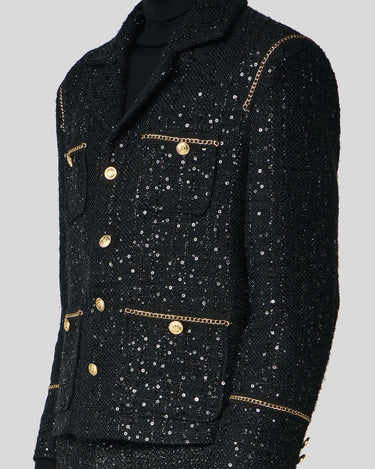 Atticus Black Sequin Tweed Jacket