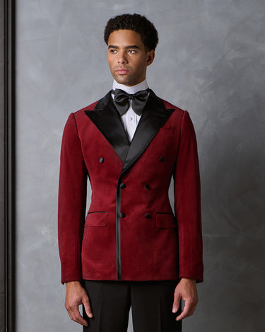 LEONARDO WINE VELVET/ WOOL TUXEDO SUIT - MADE TO ORDER