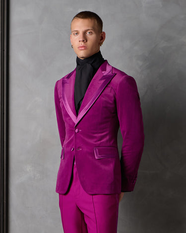 ASPEN MAGENTA VELVET JACKET - MADE TO ORDER