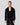 Vanguard Black Crystal Stud Velvet Scarf Neck Shirt