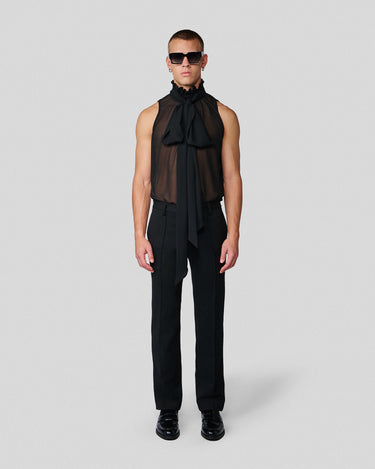 Helios Black Chiffon Top/Scarf