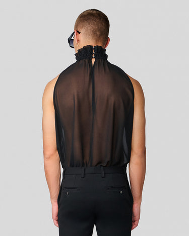 Helios Black Chiffon Top/Scarf