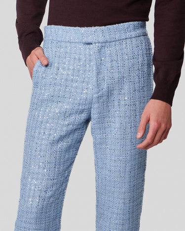 Frederico Pale Blue Tweed Pant