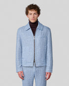 Avalon Pale Blue Sequin Tweed Jacket