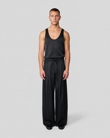 Egon Black Satin Wide Leg Pant