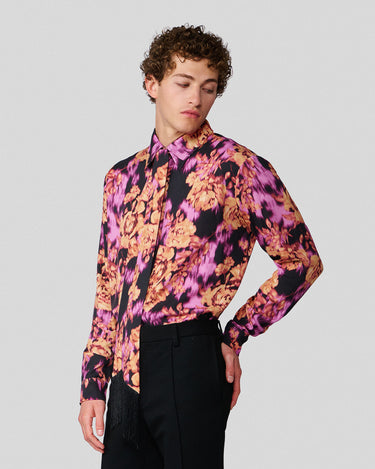 Ricardo Magenta & Gold Floral Shirt