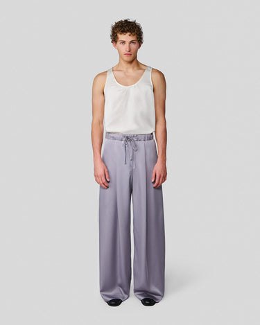 Egon Silver Satin Wide Leg Pant