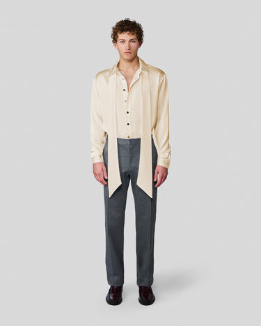Ricardo Butter Satin Shirt/Scarf