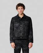 Dimitry Charcoal Crystal Stud Trucker Jacket