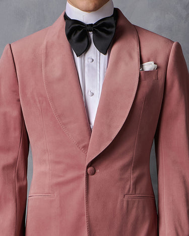 ASHTON BLUSH VELVET DINNER JACKET - MADE TO ORDER