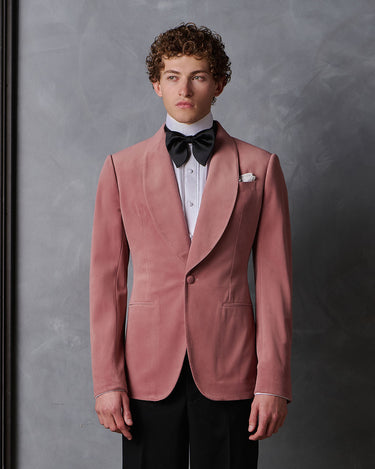 ASHTON BLUSH VELVET DINNER JACKET - MADE TO ORDER