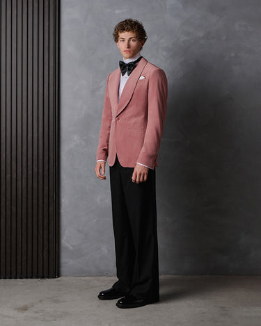 ASHTON BLUSH VELVET DINNER JACKET - MADE TO ORDER
