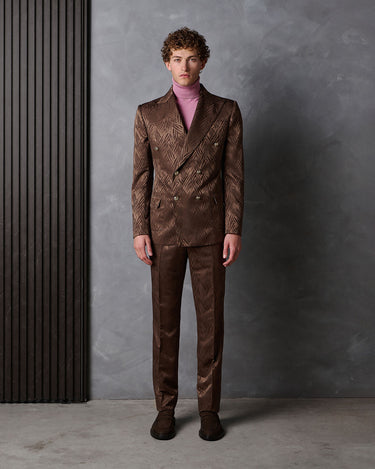 AVERY CHOCOLATE JACQUARD JACKET - MADE TO ORDER