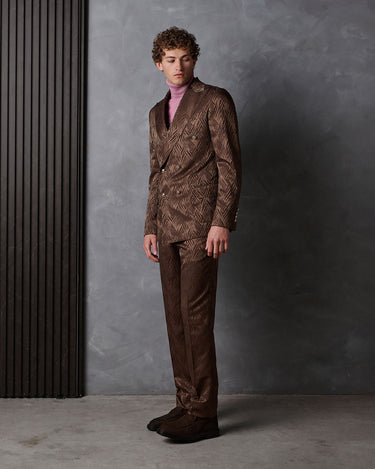 AVERY CHOCOLATE JACQUARD JACKET - MADE TO ORDER