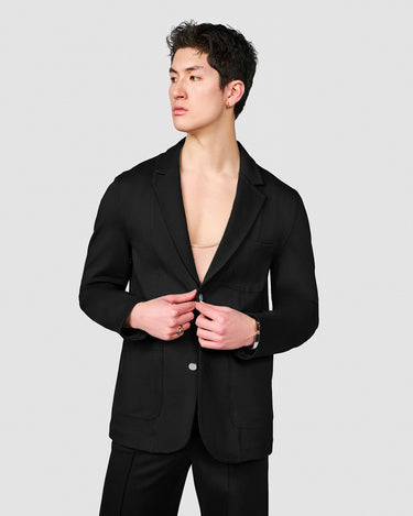 BODHI BLACK DOUBLE KNIT JACKET
