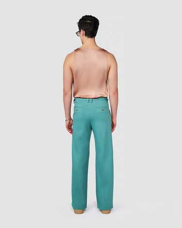ASHER AQUA DOUBLE KNIT TROUSER