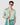 DION MINT SATIN WRAP SHIRT