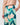 EGON AQUA/PINK TROPICAL PRINT WIDE LEG PANT
