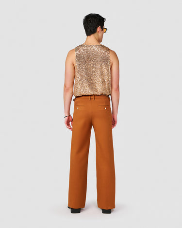 ASHER CARAMEL DOUBLE KNIT TROUSER