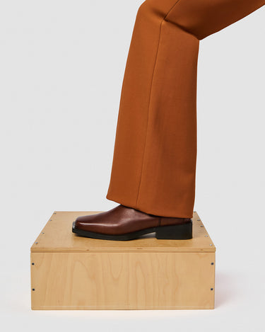 ASHER CARAMEL DOUBLE KNIT TROUSER