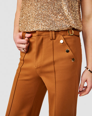 ASHER CARAMEL DOUBLE KNIT TROUSER