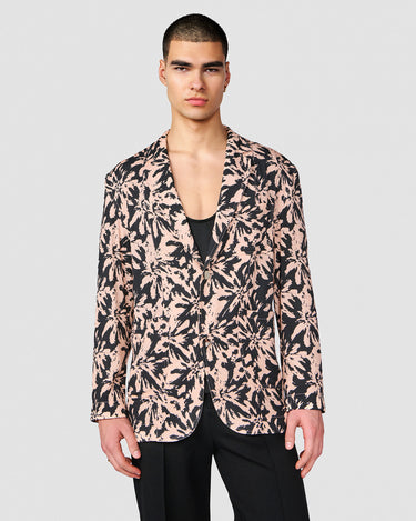 BODHI BLACK/BLUSH ABSTRACT FLORAL JACKET